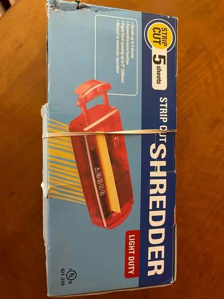 Photo of free Light duty shredder (Kensington / Aspen Hill) #2