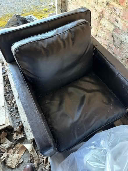 Photo of free Black leather armchair (Putney SW15) #1