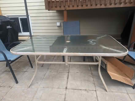 Photo of free Large patio table (Hunt Club) #1