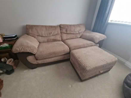 Photo of free Sofa and footstool (Peasedown St John CP) #1