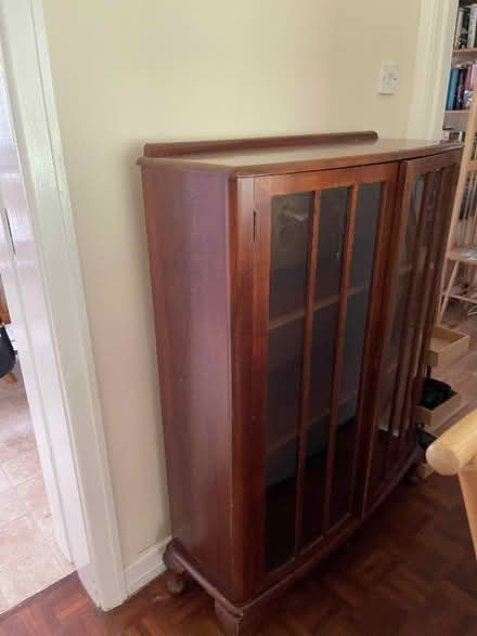 Photo of free Vintage glass fronted wood cabinet (Rodwell DT4) #3