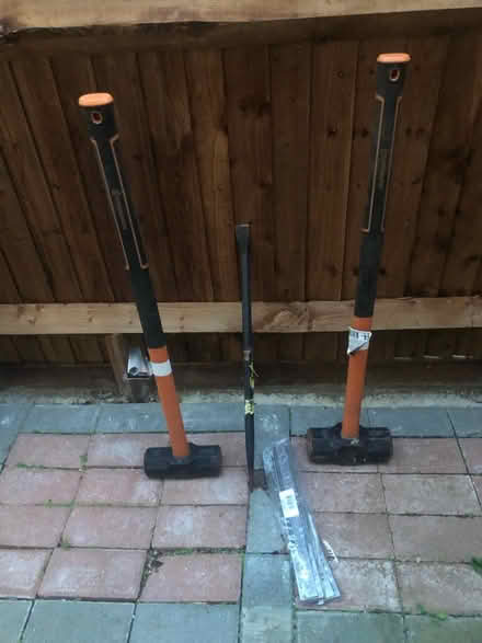 Photo of free 2 hammers, 1 crowbar, drawer hinges (E9) #1