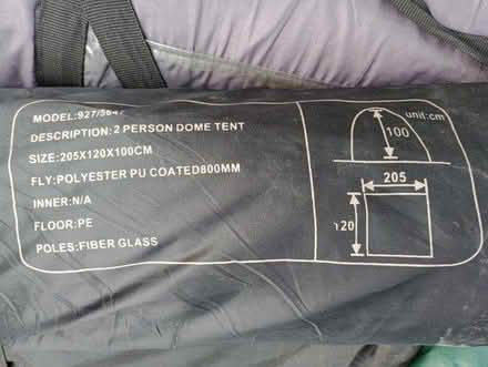 Photo of free 2 person dome tent (Fareham PO15 5) #1