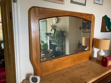 Photo of free Mirror with wooden frame (Belper DE56) #1
