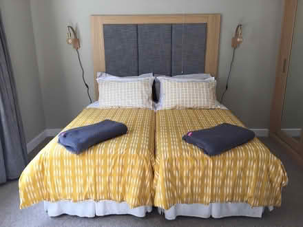 Photo of free Upholstered Bedhead Oak Surround (SK7) #3