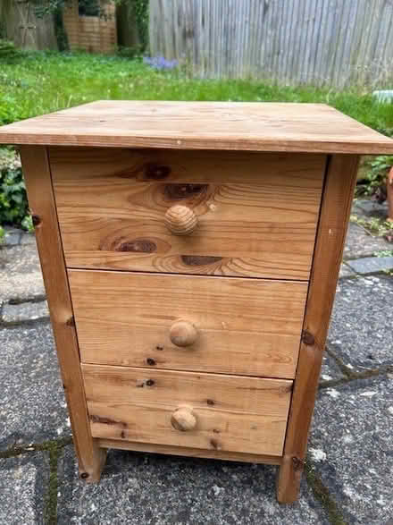Photo of free Pine and MDF Bedside Drawers (Temple Cowley OX4) #1