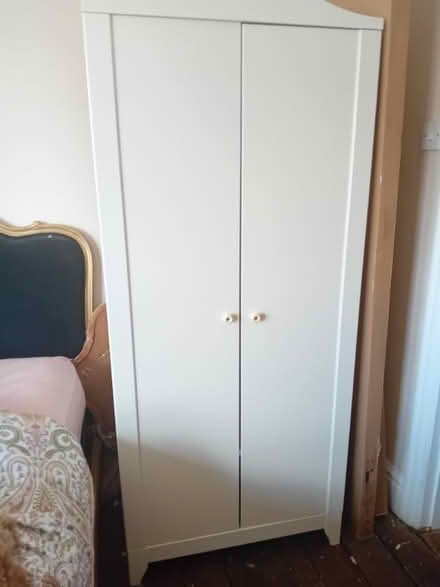 Photo of free Small single white wardrobe (Olive Mount L15) #1