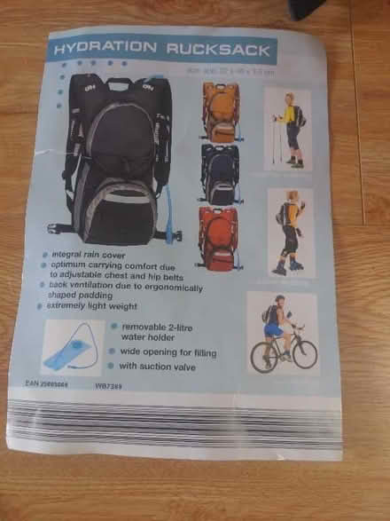 Photo of free Hydration rucksack (Stoneybank EH21) #2