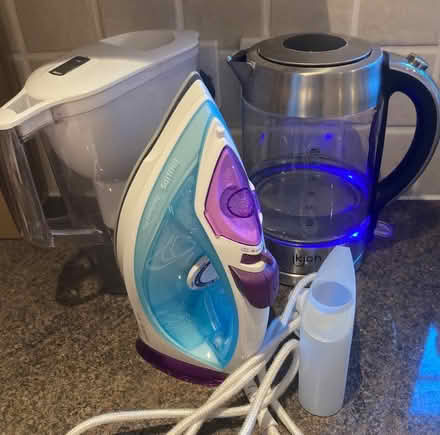 Photo of free Glass kettle, iron and water filter jug (Kingston Bagpuize OX13) #1