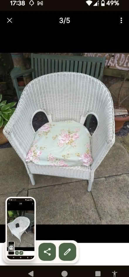 Photo of free Wicker chair (Beeston, notts NG9) #1