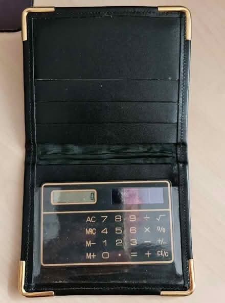 Photo of free Credit card wallet and solar calculator (AB22) #1
