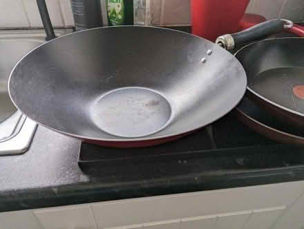 Photo of free Red frying pans & wok (Bolton-le-Sands LA5) #2
