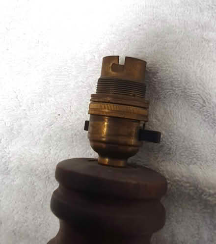 Photo of free Vintage Oak Table Lamp (needs work) (Chilcompton BA3) #4