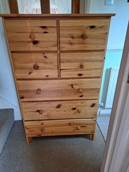 Photo of free Chest of drawers solid pine. (Weston-on-Trent DE72) #1