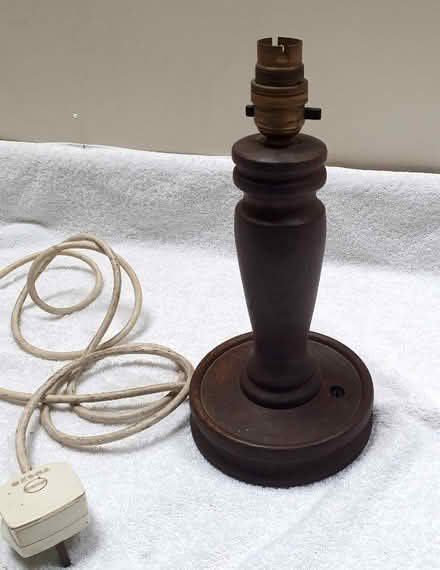 Photo of free Vintage Oak Table Lamp (needs work) (Chilcompton BA3) #1