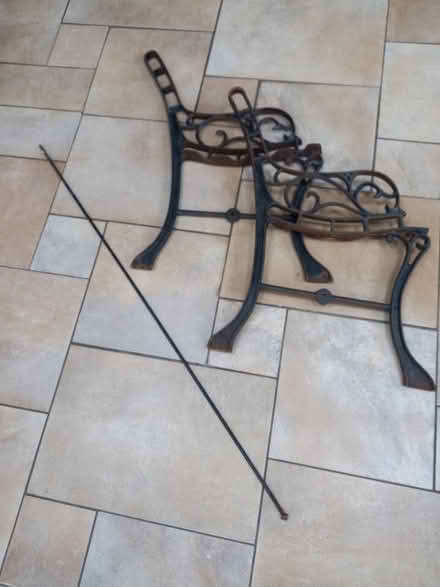 Photo of free Metal garden bench ends (Old Road OX3) #1