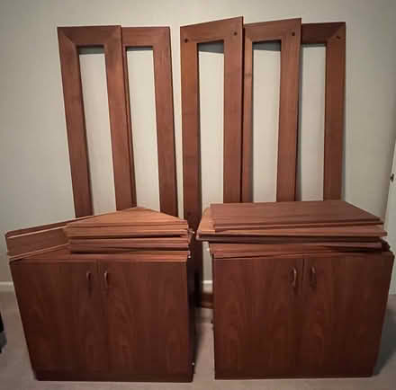 Photo of free Walnut veneer wall unit components (Los Gatos near downtown) #1