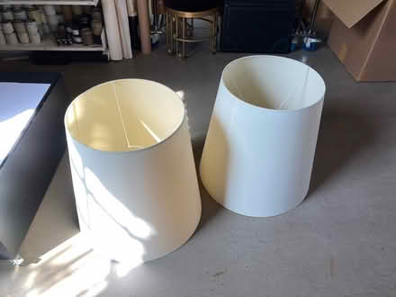 Photo of free 2x LARGE white Lampshades (NW10) #1
