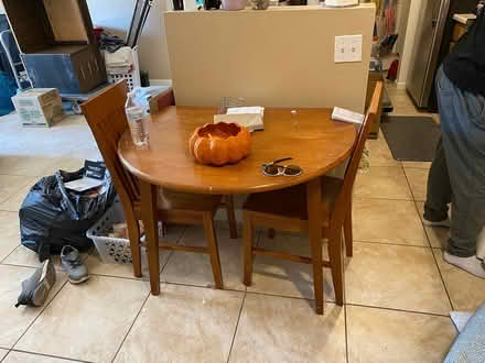 Photo of free Wood table & 2 chairs (Pantano/Seneca) #1