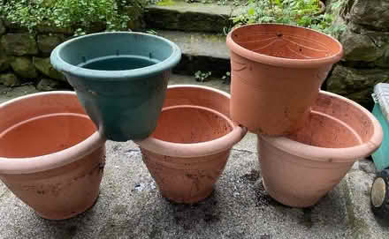 Photo of free Large plastic flowerpots (Burton in Lonsdale LA6) #1