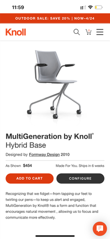 Photo of free Knoll office chair (Lisgar) #1