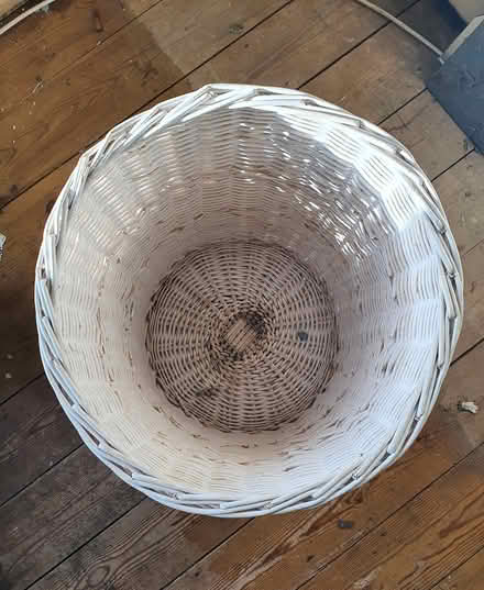 Photo of free Tall White Wicker Basket (Camberwell Green) #2