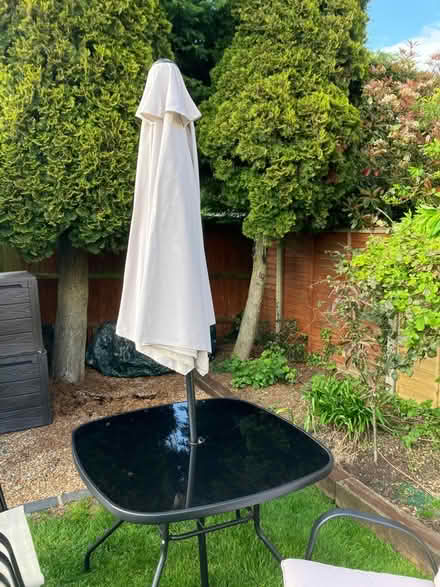Photo of free Garden table 4 chairs & parasol (Bishop’s Stortford) #3