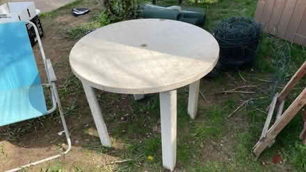 Photo of free White round garden table (Costessey NR8) #1