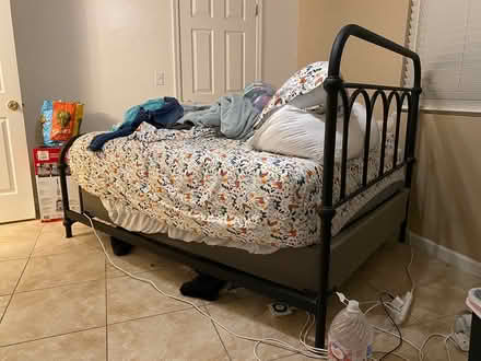 Photo of free Full size mattress/frame set (Pantano/Seneca) #1