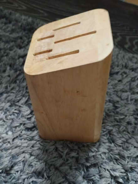 Photo of free Pine wooden knife block no knives (Hawk Green SK6) #1