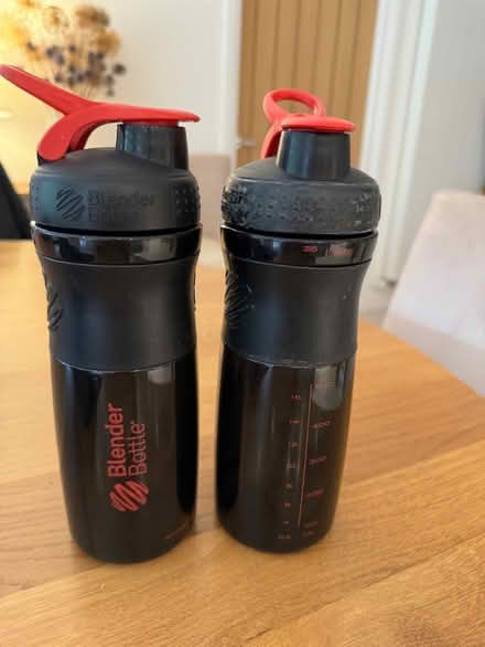 Photo of free 2 x 750ml Blender Bottles black/red (Hook Heath GU21) #1