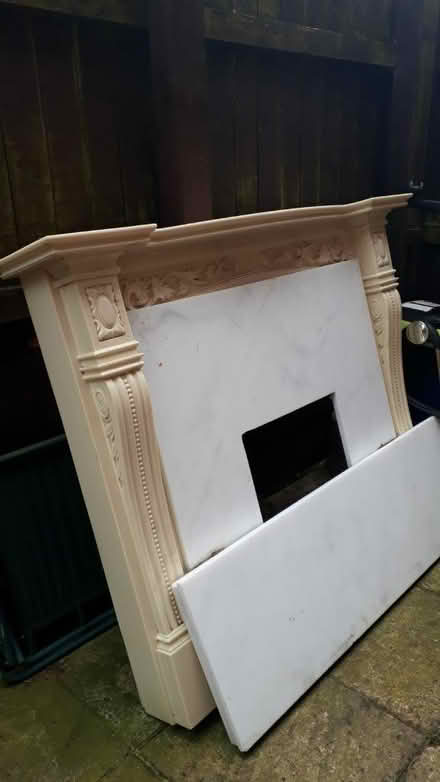 Photo of free Marble Style Fireplace and Hearth (NE32) #1