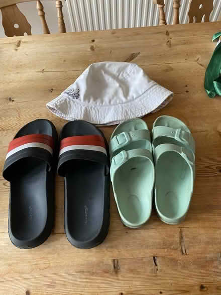 Photo of free Holiday hat and beach shoes (Potters Bar EN6) #1