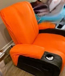 Photo of free Broken but usable (possibly reparable?) Bob's Discount Furniture Recliner (20874 Waters Landing) #2
