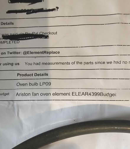 Photo of free Ariston Oven Fan Element ELEAR4399 (Hounslow TW3) #2