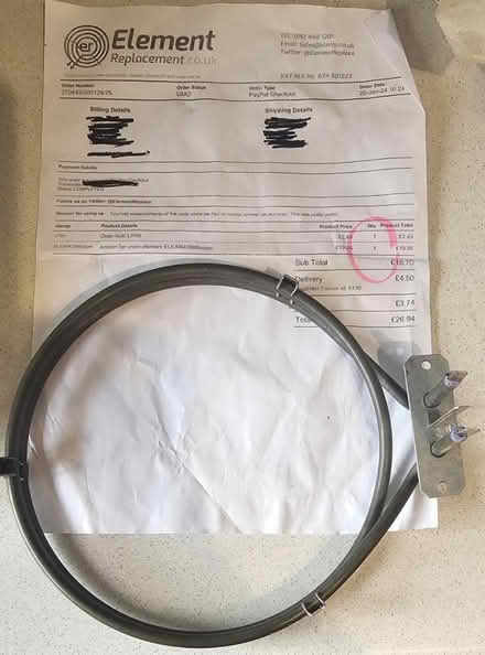 Photo of free Ariston Oven Fan Element ELEAR4399 (Hounslow TW3) #1