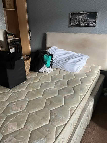 Photo of free Double mattress, base with 4 drawers (Handsworth S13) #1