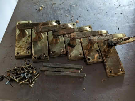 Photo of free Brass doorhandles/Light fits (Westcott) #1