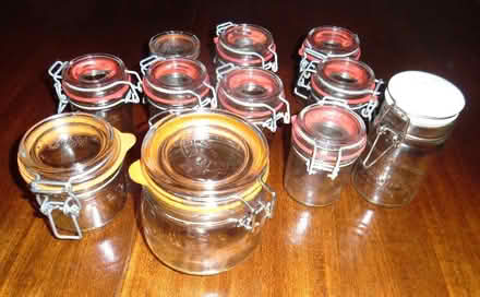 Photo of free 11 jars of the kilner / wired closure type. (The Folly BN7) #1
