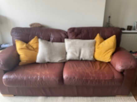 Photo of free 2 settees and pouffe (Formby) #1