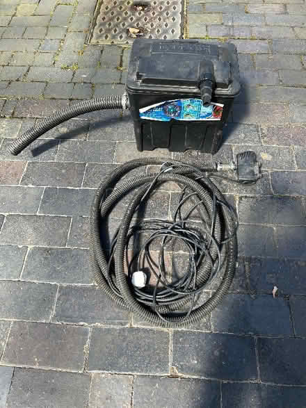 Photo of free Hozelock pond filter, pump and hose (Haldens AL6) #1