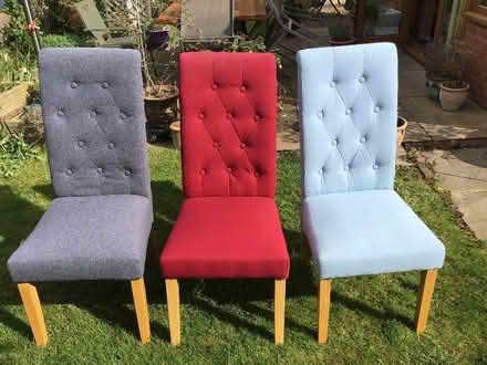 Photo of free 6 High Back chairs (Comberton DY10)