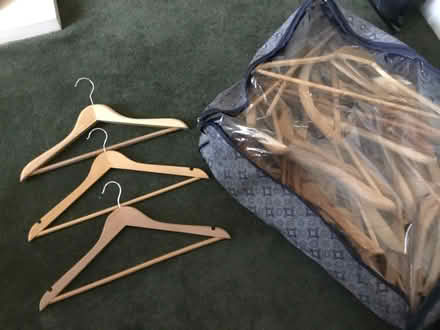 Photo of free Wooden coat hangers (Maidstone ME15) #1