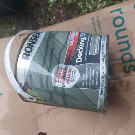 Photo of free Ronseal decking stain - green (Beckenham near Clock House) #1