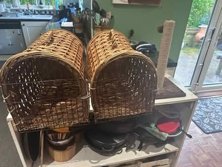 Photo of free 2 cat baskets and scratching post (Eastbourne) #1