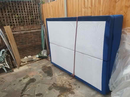 Photo of free Double ottoman bed and headboard (North Road N7) #1