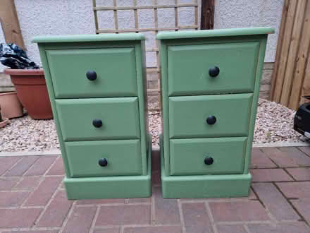 Photo of free Painted pine bedside drawers (Roslin, Midlothian EH25) #1