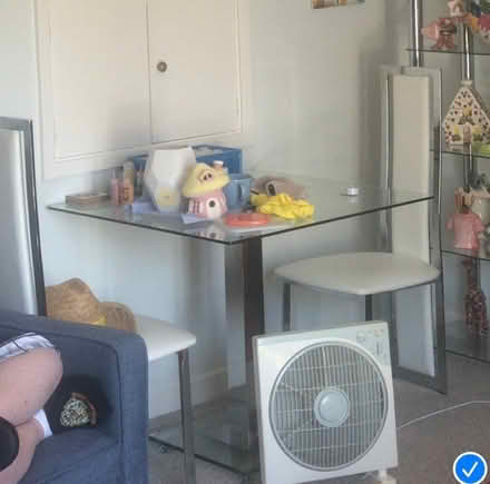 Photo of free Glass table and two chairs (GL52) #1