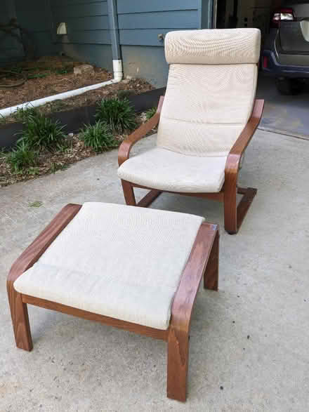 Photo of free Ikea Poang Chair and Ottoman (Marietta, near Pope HS) #1