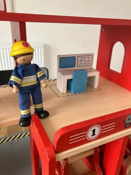 Photo of free Wooden toy fire station (DA3) #2